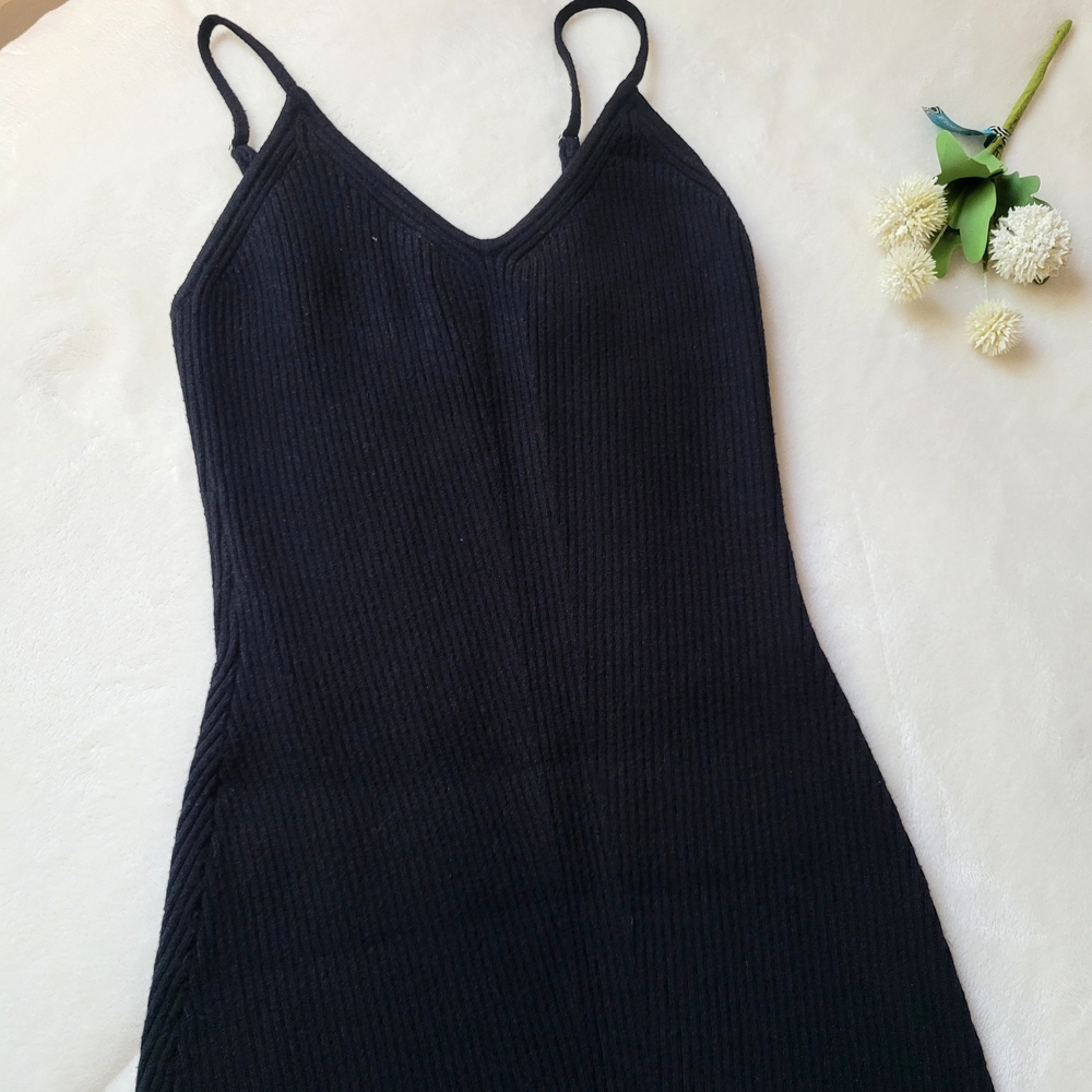 Abercrombie & Fitch Black Midi Dress